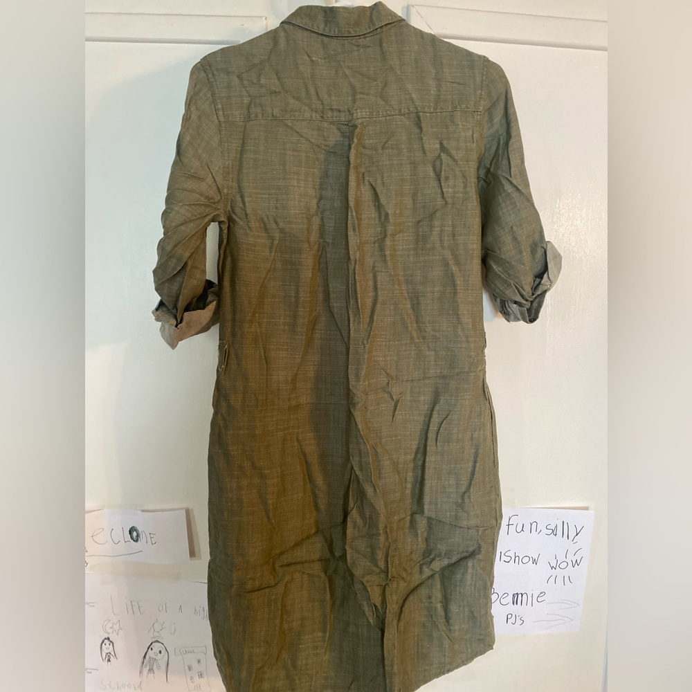 Boden Khaki Button-Up Dress
